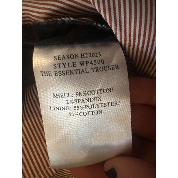 Size 4 Wildfang The Essential Trousers Black Chino Pants Relaxed One Button - Picture 7 of 7